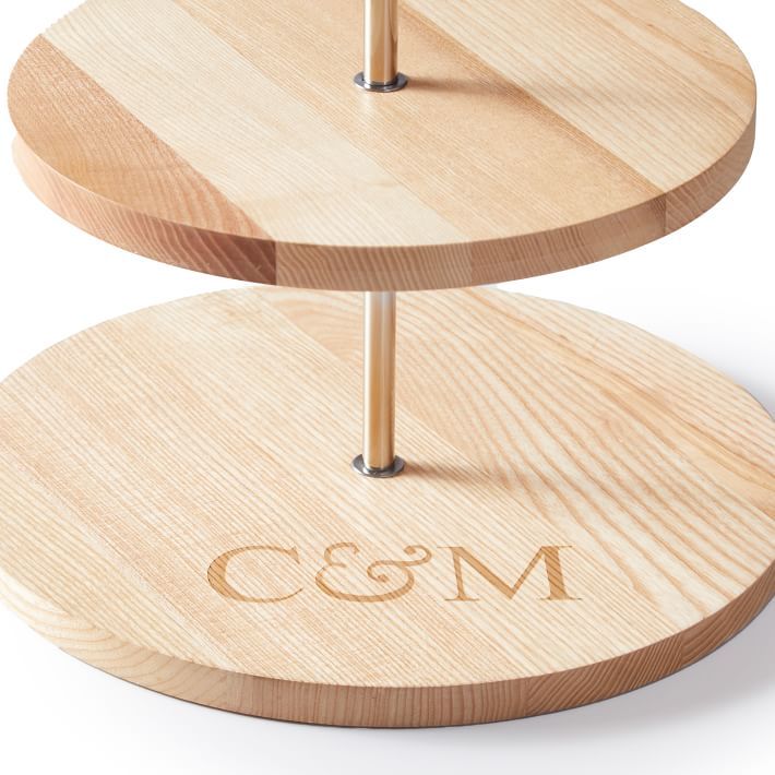 Ash Wood Tiered Serving Stand | Mark and Graham