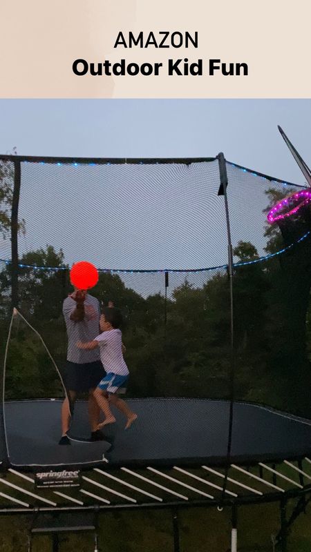 LED lights for a trampoline.  They come with a remote as well.  I also got a light up ball and hoop set so the kids can continue having fun with the earlier nights coming our way! 

#LTKhome #LTKkids #LTKfamily