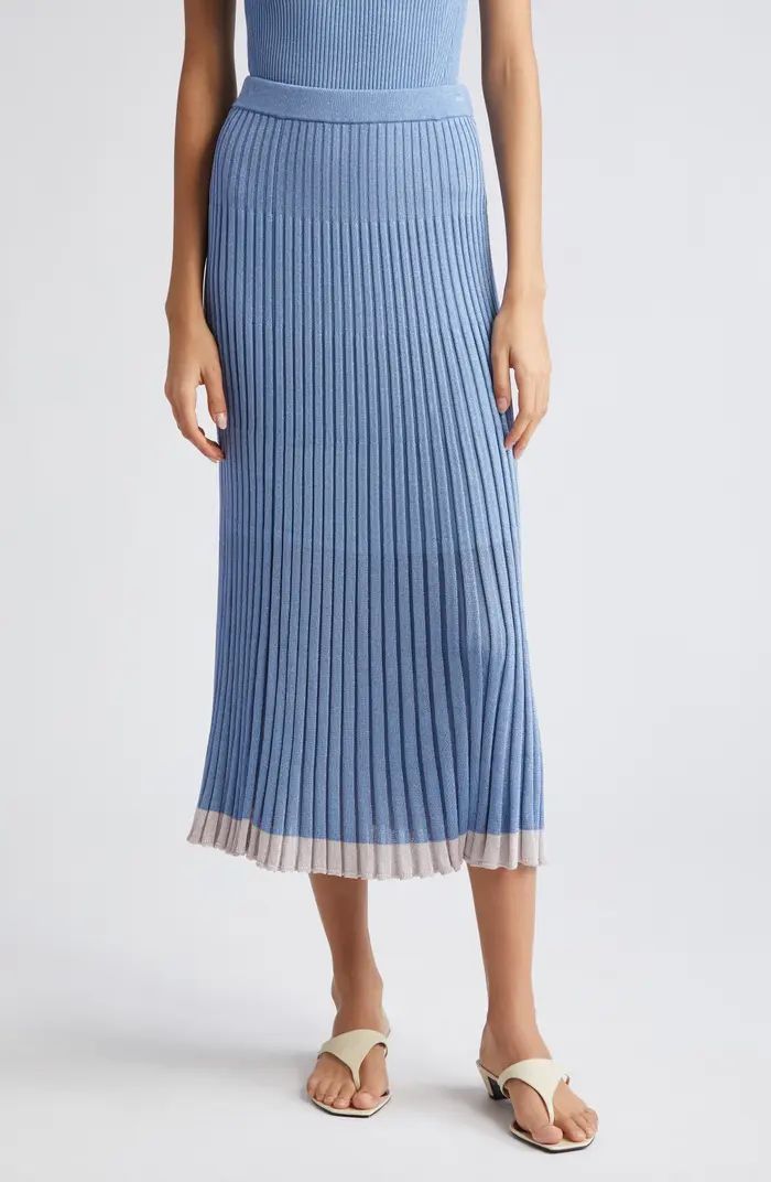 Zimmermann Metallic Rib Midi Sweater Skirt | Nordstrom | Nordstrom