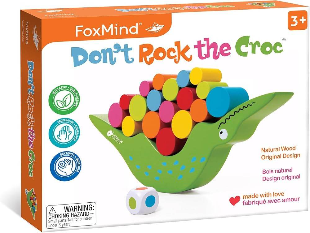 FoxMind Games Don't Rock The Croc, Toddler Boy Girl Games, Kids Games 3-5, Multiplayer 3 Year Old... | Amazon (US)