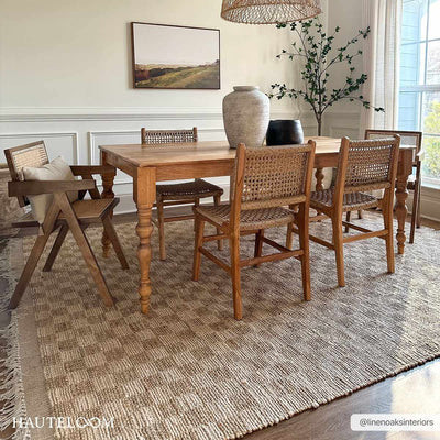 Ionut Checkered Jute Rug | Boutique Rugs
