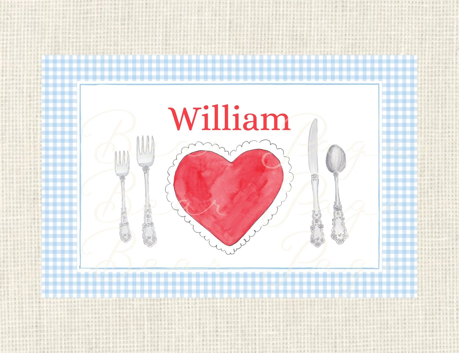 Personalized Valentine's Day Placemat / Valentine Easter - Etsy | Etsy (US)