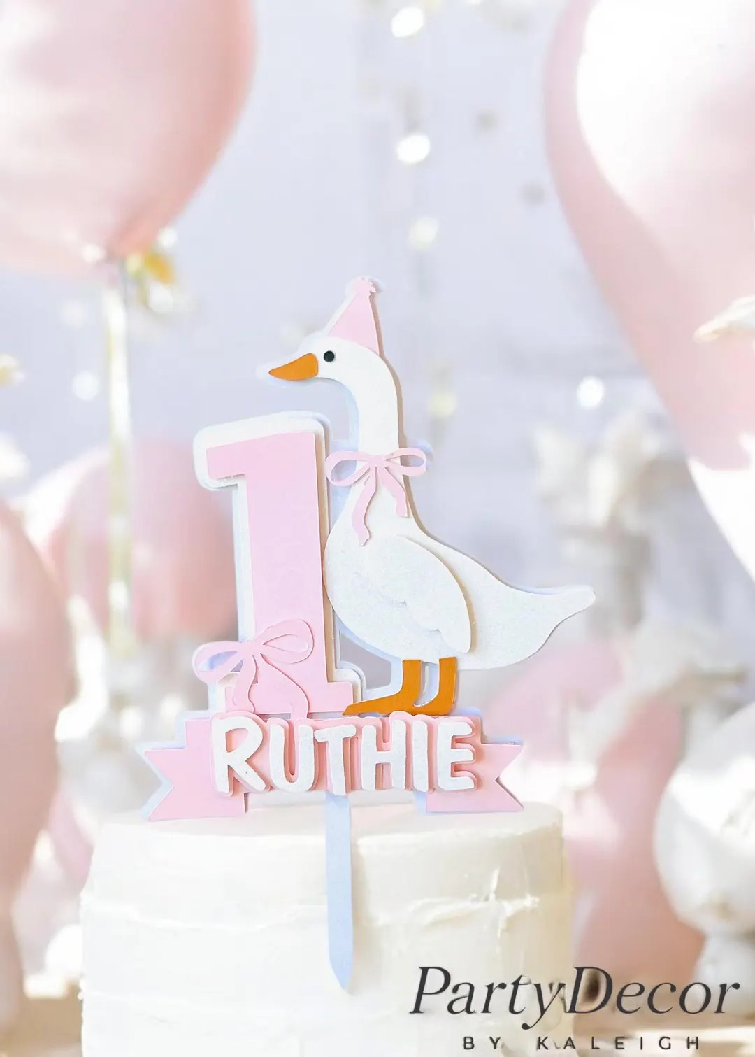 Custom Cake Topper With Name and Age One Silly Goose First Birthday Goose 1st Birthday Decoration... | Etsy (US)