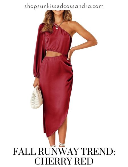 I love the cut-out detail of this one shoulder dress. Would make a great wedding guest dress for early Fall 

#LTKwedding #LTKSeasonal #LTKunder50