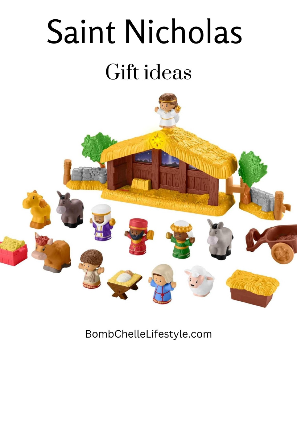 Toddlers can  recreate the holy nativity story with this Little People playset.

Place the angel on top of the stable and press down to light up the star and hear “Away in a Manger” musical tune.

#LTKKids #LTKGiftGuide #LTKHoliday