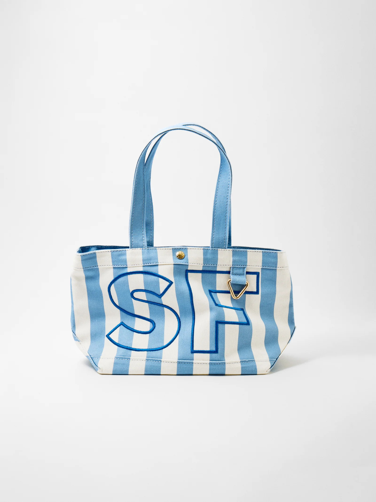 Striped Custom Alpha Tote - Custom Marina | BaubleBar
