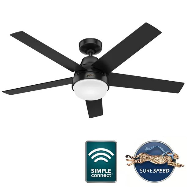 Hunter Fan Company Aerodyne Smart 52" Indoor Ceiling Fan with LED Light - Walmart.com | Walmart (US)
