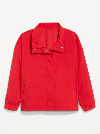 Full-Zip Poplin Jacket | Old Navy (US)