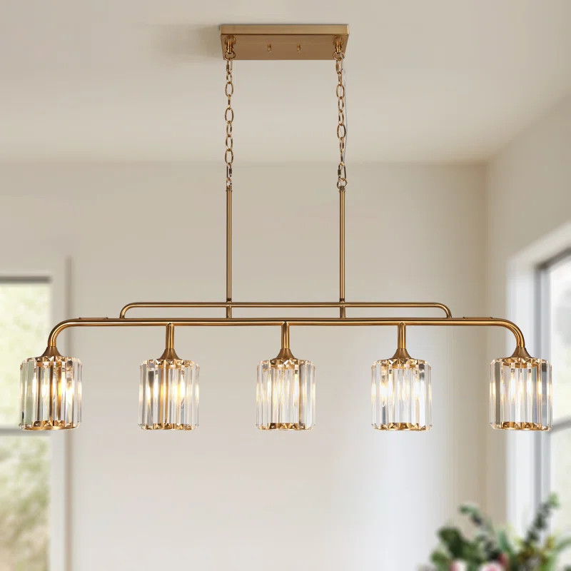 Barela 5 - Light 47"W Large Kitchen Island Linear Pendant UL Certified | Wayfair North America