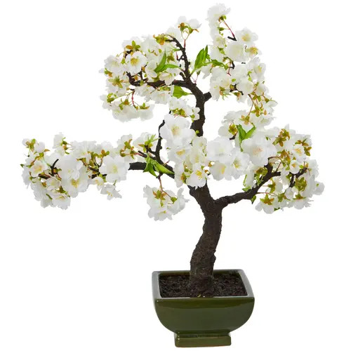 NEARLY NATURAL Cherry Blossom Bonsai Artificial Tree in White at Nordstrom | Nordstrom