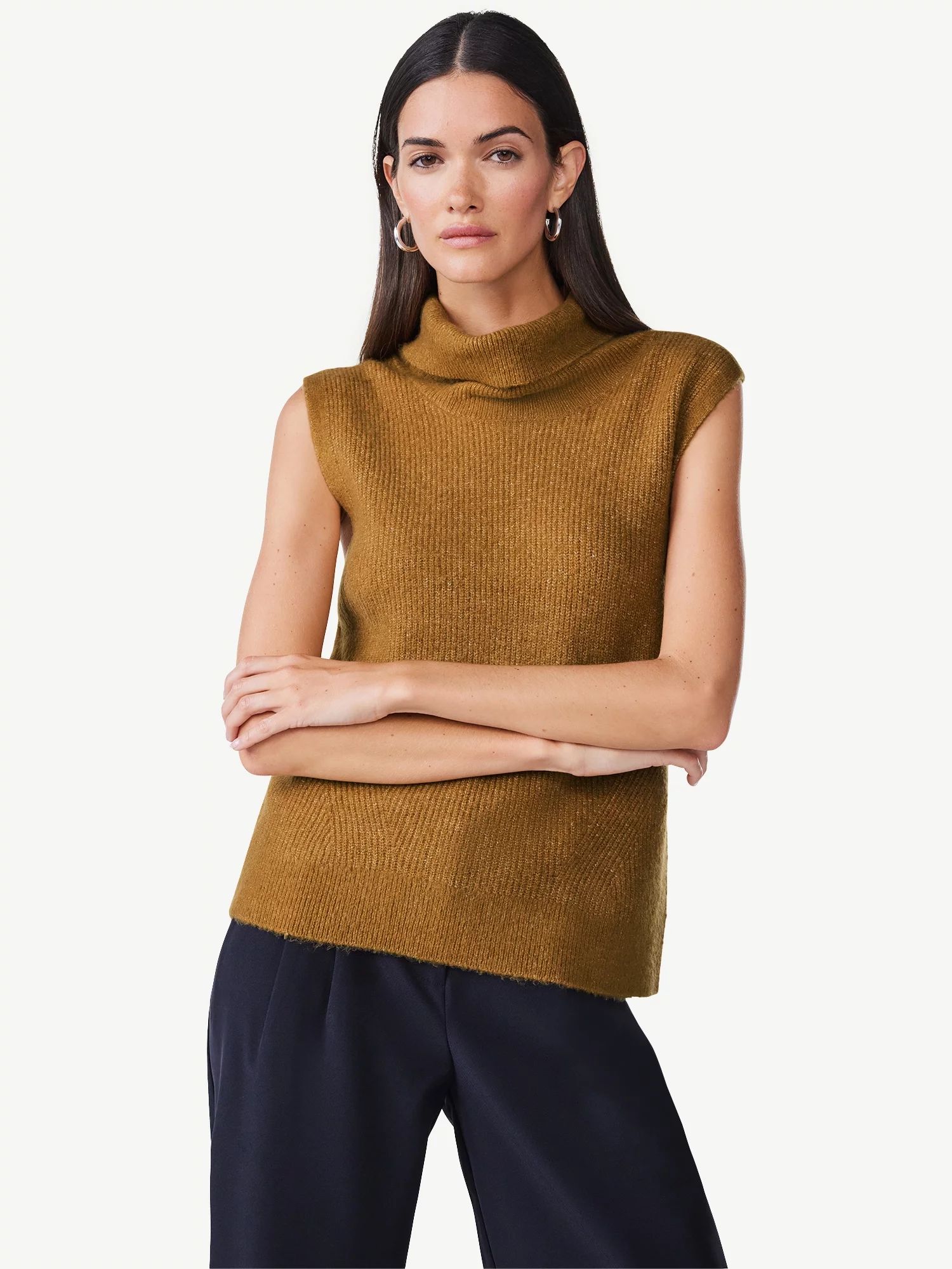 Scoop Women's Sleeveless Turtleneck Pullover Sweater, Sizes XS-XXL | Walmart (US)