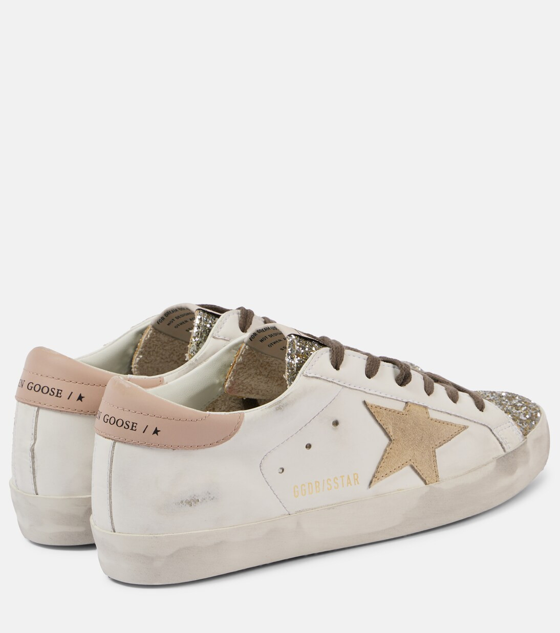 Super-Star glitter leather sneakers | Mytheresa (INTL)