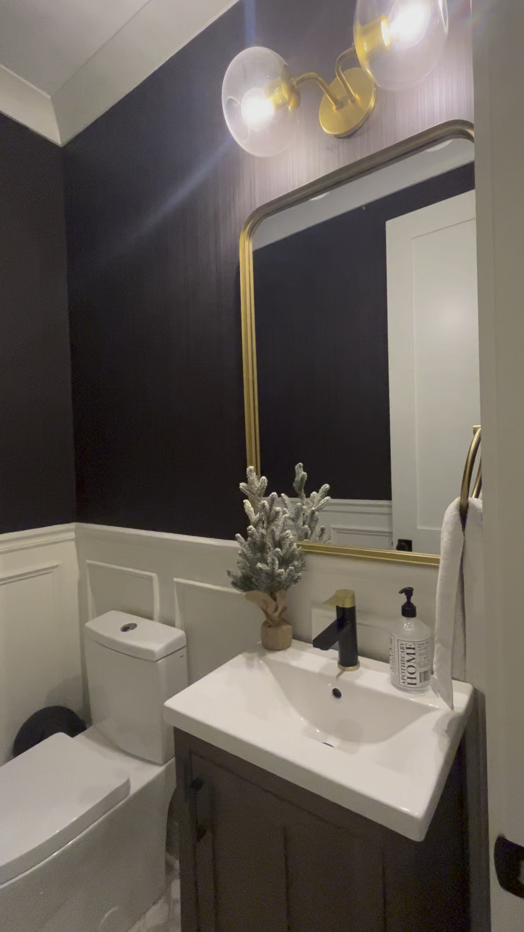 Powder bathroom faux grasscloth vinyl wallpaper on sale! Super easy to wipe down and clean! We love the texture and elegance! 

#LTKhome #LTKstyletip #LTKsalealert