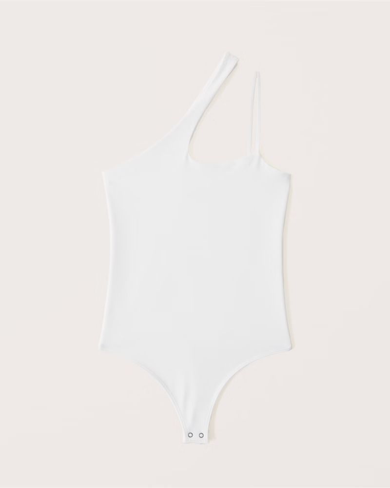 Asymmetrical One-Shoulder Seamless Fabric Bodysuit | Abercrombie & Fitch (US)