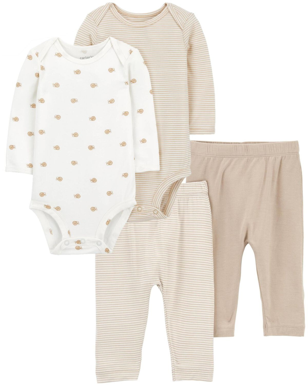Baby 4-Piece PurelySoft Long-Sleeve Bodysuits & Pants Set | Carter's