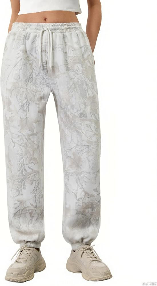 Casual Camo Sweatpants for Women Baggy Fleece Y2K Camouflage High Waisted Joggers Pants with Pock... | Amazon (US)