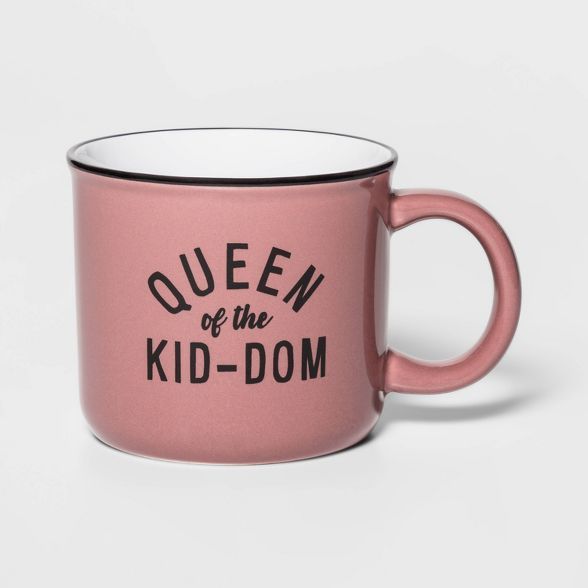 15oz Stoneware Kid-Dom Queen Camper Mug Rose - Threshold™ | Target
