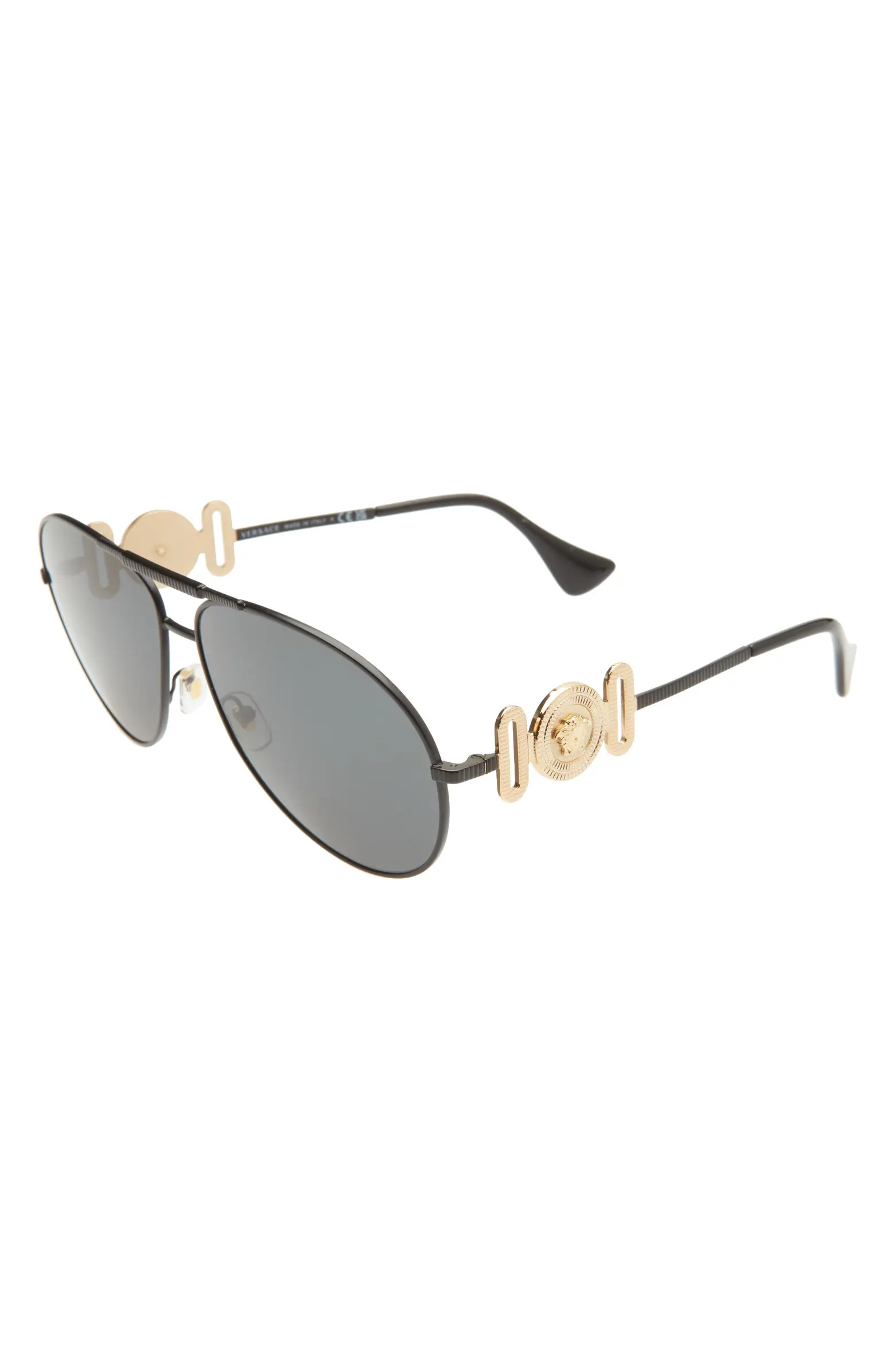 Versace 65mm Oversize Pilot Sunglasses | Nordstrom | Nordstrom