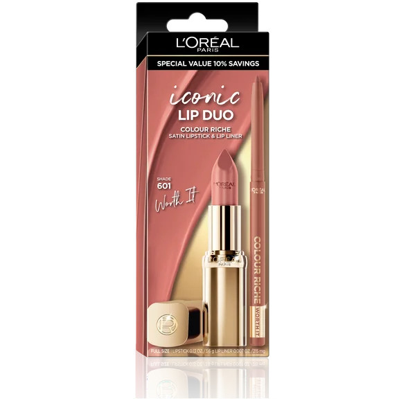 L'Oreal Paris Original Satin Lipstick for Moisturized Lips, 601 Worth It, 1 Kit | Walmart (US)