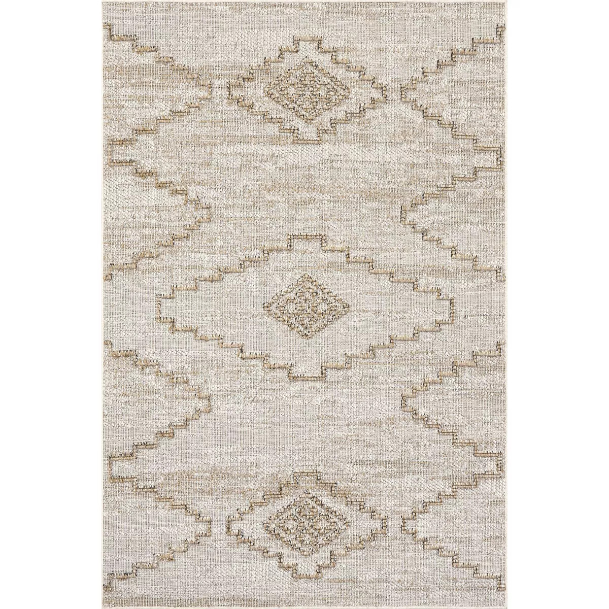 nuLOOM Izetta Southwestern High-Low Indoor/Outdoor Area Rug 8x10, Beige | Target