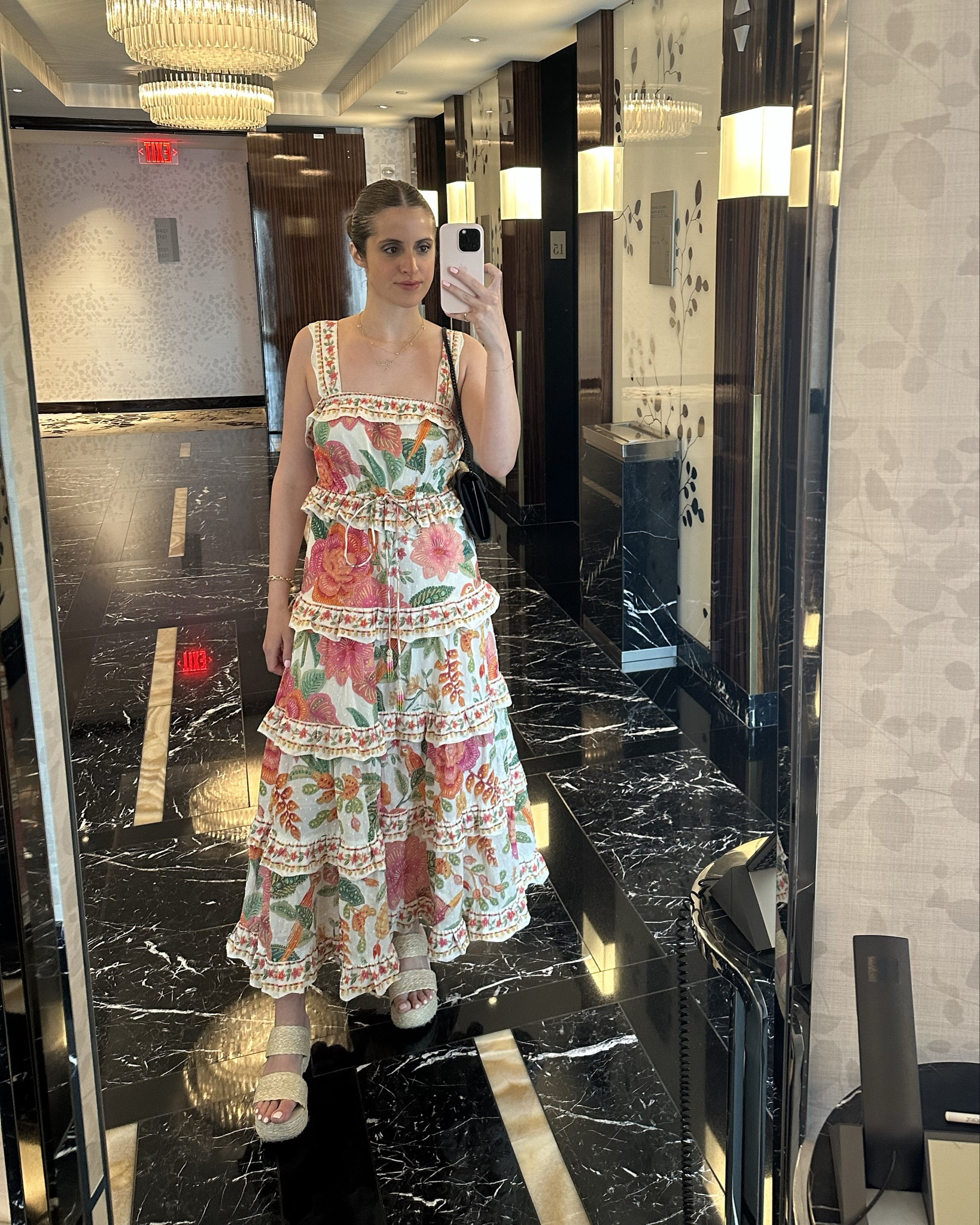 Fun and floral dress for Vegas! 