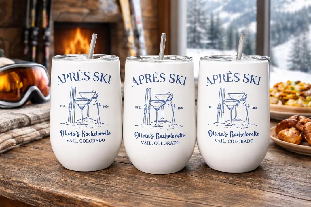 Bachelorette Wine Tumbler - Apres Ski - Girls Trip - Etsy | Etsy (US)