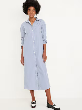 Loose Midi Shirt Dress | Old Navy (US)