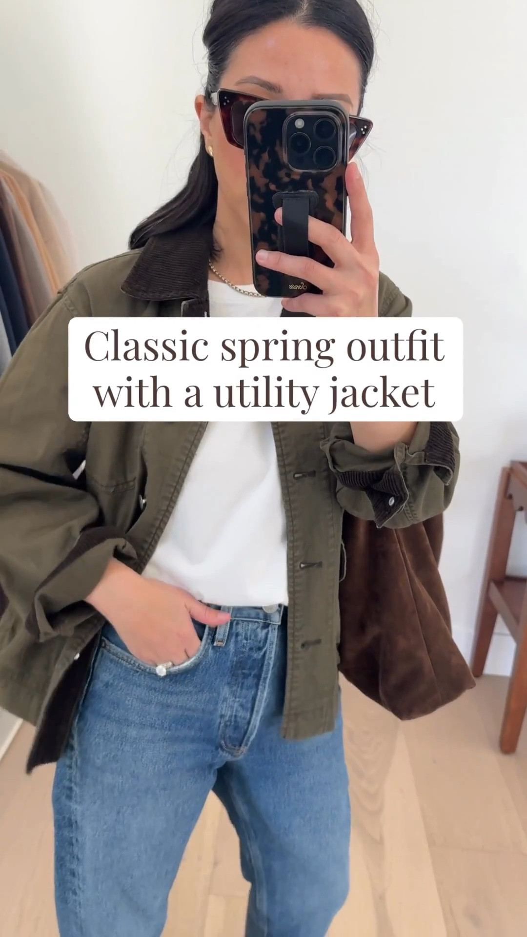 Classic spring outfit idea. 

Alex Mill jacket xs - old. Linking a few similar
Madewell tee xs
AGOLDE 90's Mid Rise Jeans 24 - Size down. Fits like a high rise
Madewell April flats 5.5 - old, linking similar
Liffner Hobo Pillow Bag 
Celine sunglasses
Quince earrings
Dorsey James Necklace 15"

Petite style, spring outfits 2026, spring style, jackets 

#LTKSeasonal #LTKootd #LTKPetite