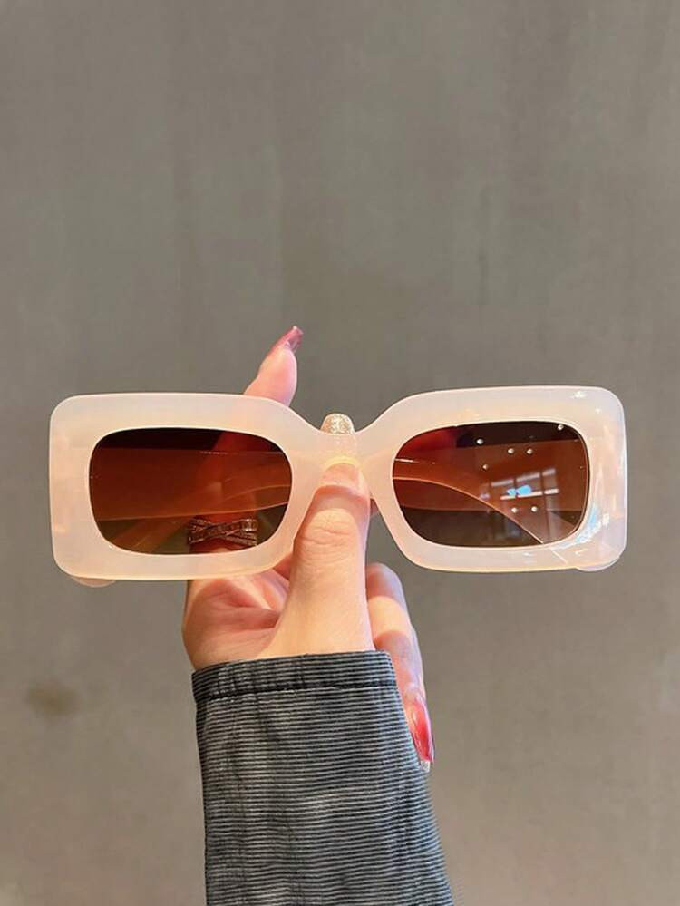 1pair Women Square Frame Boho Fashion Glasses For Outdoor | SHEIN