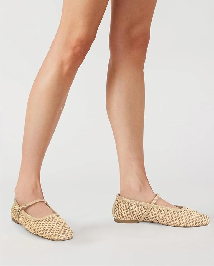 Ballet Flats Shoes for Women Square Toe Mary Jane Flats Comfortable Dressy Casual Wide Width Ball... | Amazon (US)