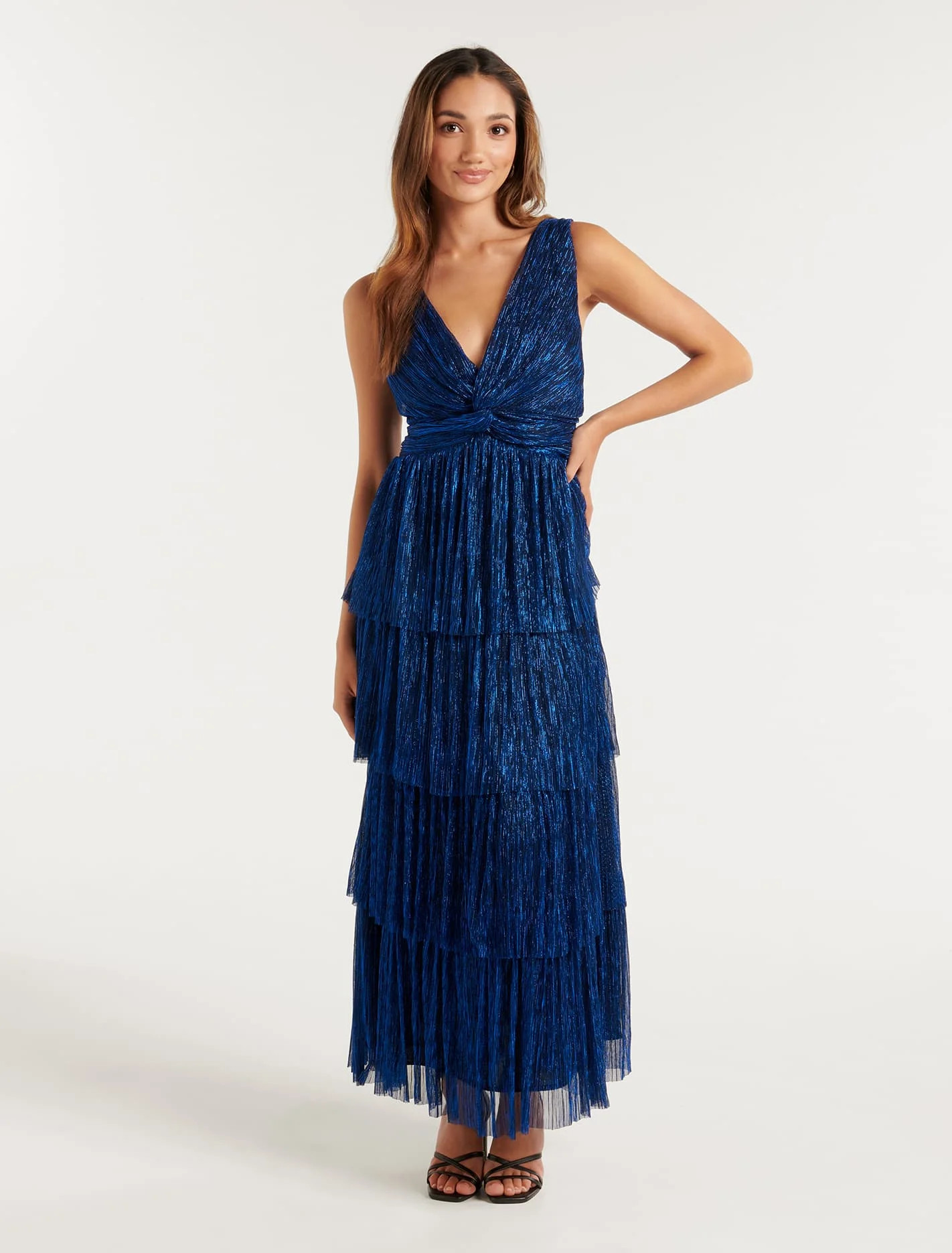 Jade Petite Plisse Midi Dress | Forever New (UK & IE)