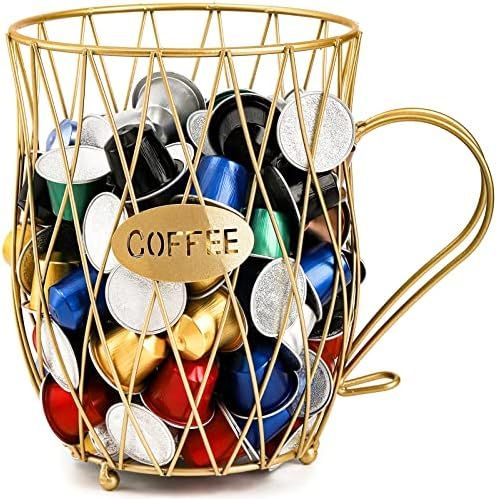 WUWEOT Coffee Pod Holder, K Cup Holder Espresso Capsule Pod Basket, Large Capacity Metal Coffee C... | Amazon (CA)