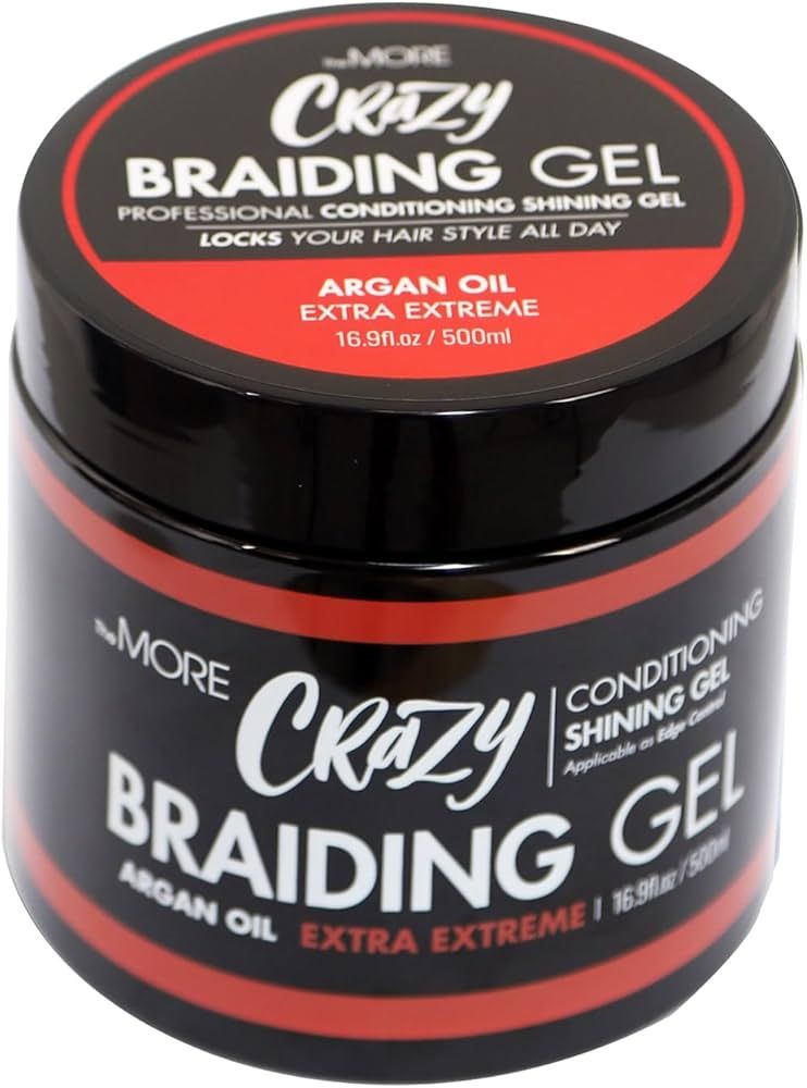 The MORE Crazy Conditioning Shining Braiding Gel Extra Extreme Hold | All Hair Types, Clear Styli... | Amazon (US)