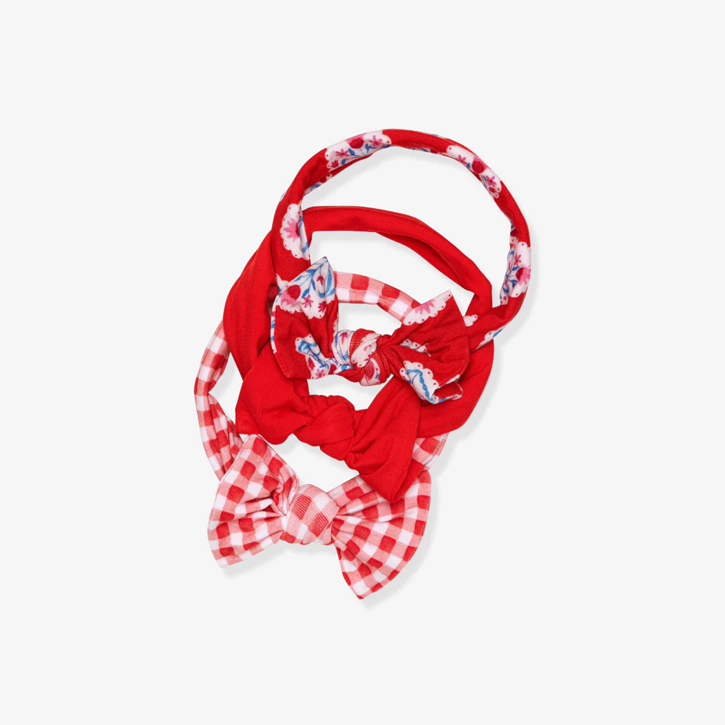 Floral Red Baby Girl Headwrap | Cece | Posh Peanut