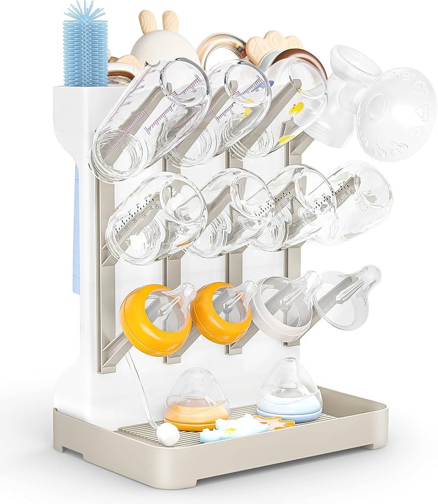 GoMaihe Baby Bottle Drying Rack: Space Saving Vertical Bottle Dryer Holder - Baby Accessories Sto... | Amazon (US)