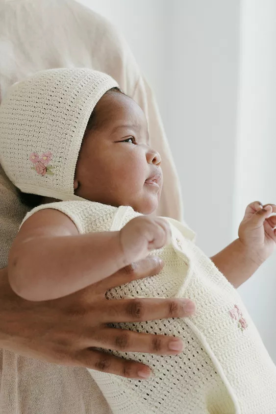 FLORAL EMBROIDERED KNIT ROMPER | Zara US