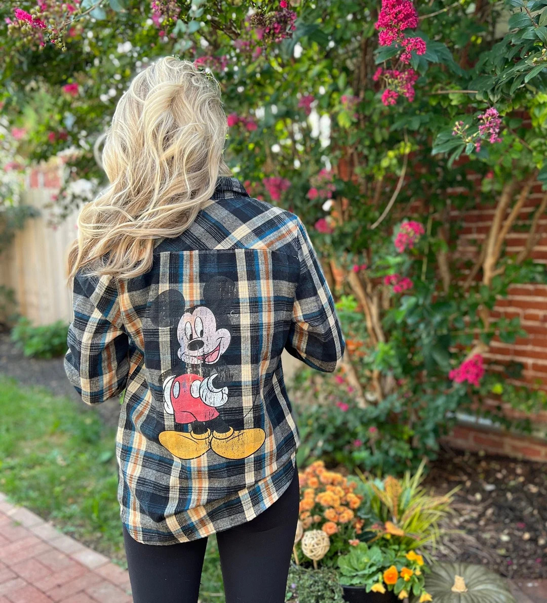 Mickey Mouse Plaid Flannel, Disney Flannel, Mickey Long Sleeve Shirt, Disney Shirt 5 - Etsy | Etsy (US)
