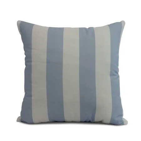 Simply Daisy, 20"" x 20"" Rugby Stripe, Stripe Print Outdoor Pillow, Blue | Walmart (US)