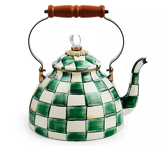 Mackenzie- Childs 3-Quart Enamel Tea Kettle - QVC.com | QVC