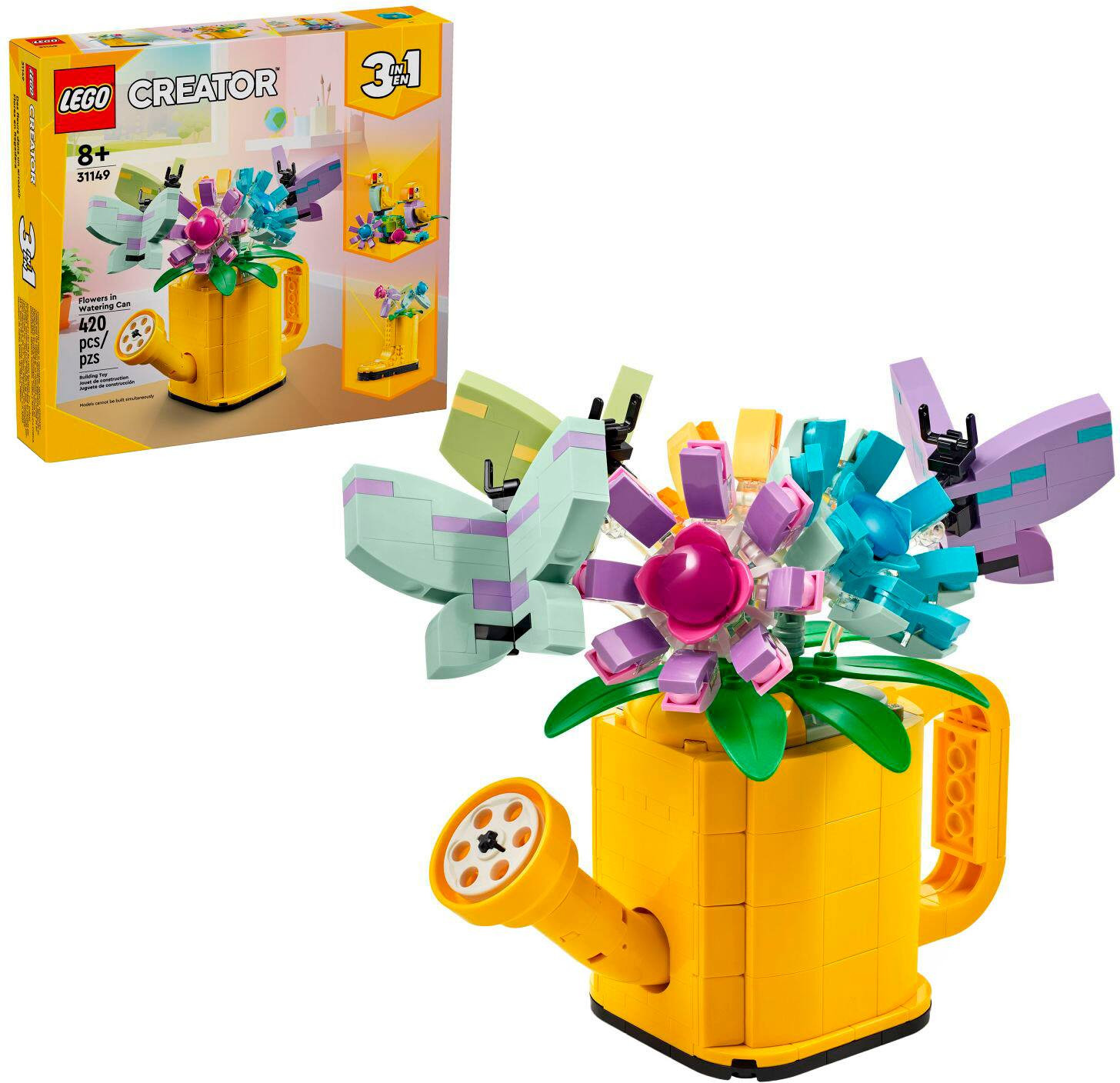 LEGO Creator 3 in 1 Flowers in Watering Can Building Toy 31149 6470625 - Best Buy | Best Buy U.S.