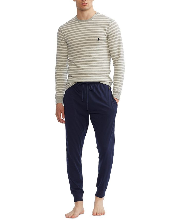 Polo Ralph Lauren Men's Striped Long-Sleeve Sleep T-Shirt & Reviews - Pajamas & Robes - Men - Mac... | Macys (US)
