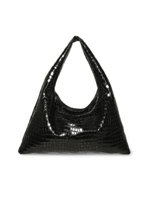 Mini Haven Croc Embossed Leather Hobo Bag | Saks Fifth Avenue OFF 5TH