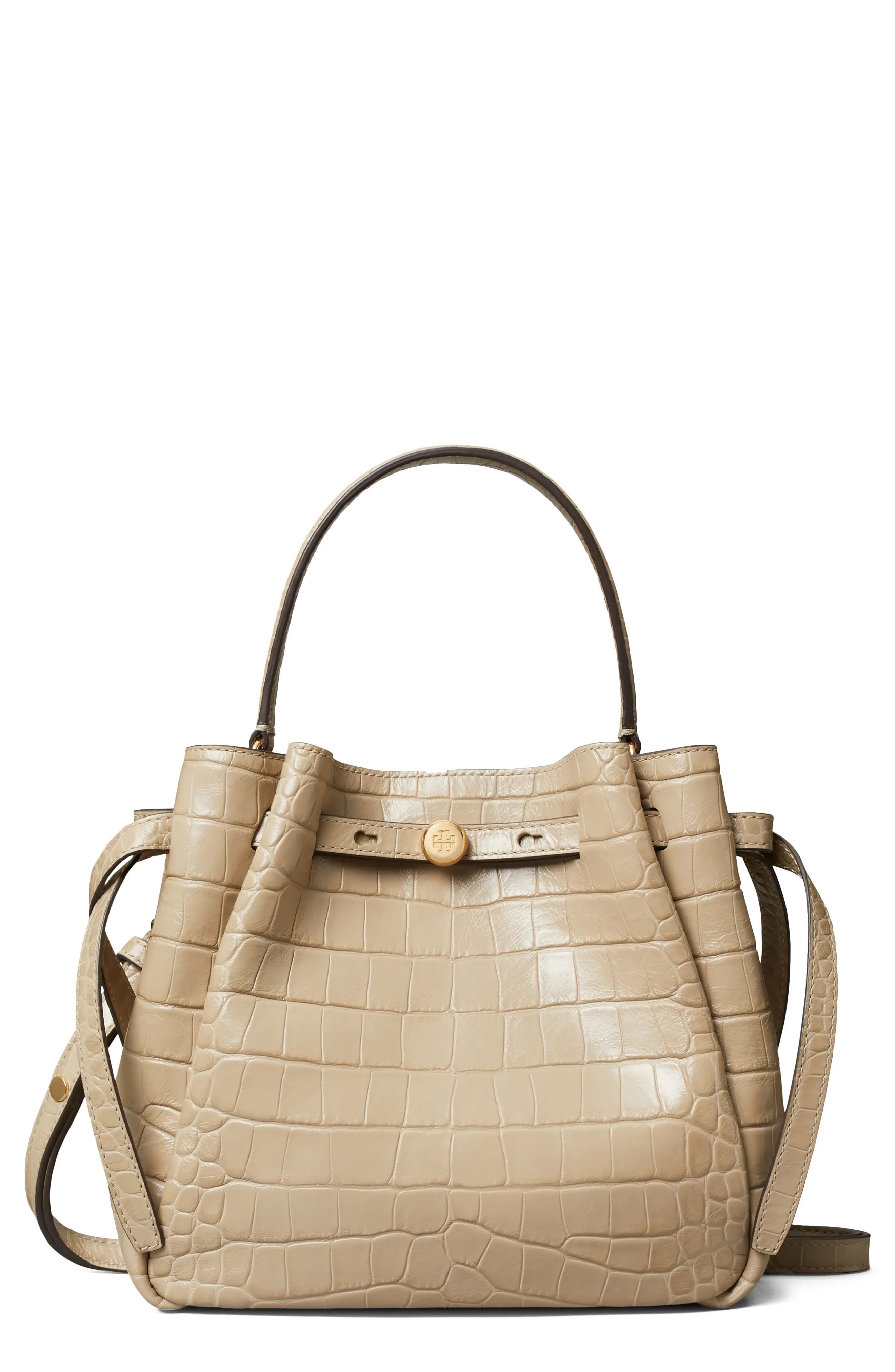 Romy Croc Embossed Leather Bucket Bag (Women) | Nordstrom | Nordstrom