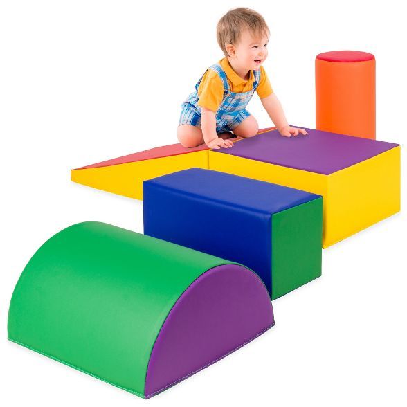 Best Choice Products 5-Piece Kids Climb & Crawl Soft Foam Block Playset Structures for Child Deve... | Target