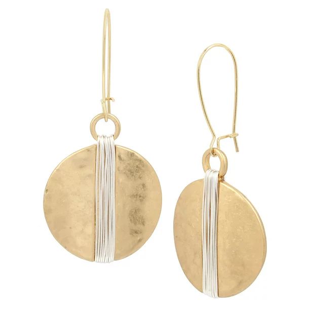 Robert Lee Morris Soho Wire Wrapped Circle Dangle Earrings | Walmart (US)