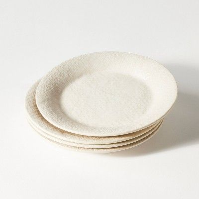 4pc Stoneware Salad Plates Cream - Threshold™ designed with Studio McGee | Target