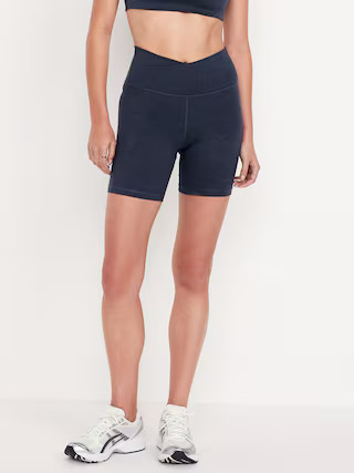Extra High-Waisted CloudComfy Biker Shorts -- 6-inch inseam | Old Navy (US)