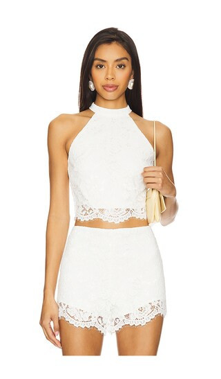 Amanda Uprichard Brynley Top in White. Size L. Also in M, S, XL, XS. | Revolve Clothing (Global)