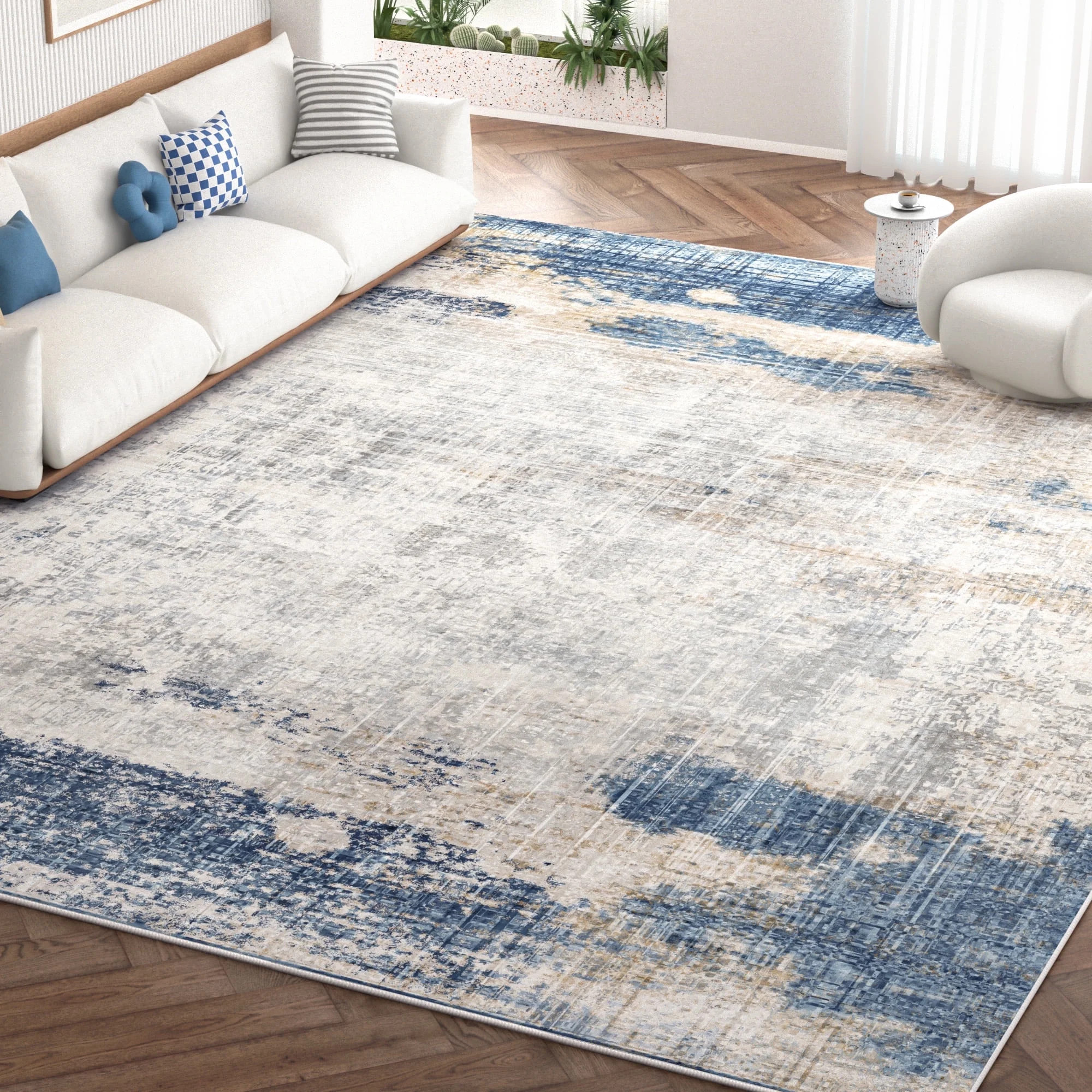 Nefoso 8ft x 10ft Area Rugs, Washable Area Rugs for Living Room Bedroom Home Decor, Non-Slip Carp... | Walmart (US)