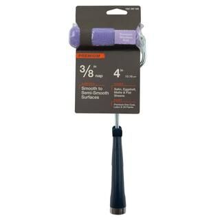 4 in. x 3/8 in. High-Capacity Polyester Knit Mini Paint Roller with Frame | The Home Depot